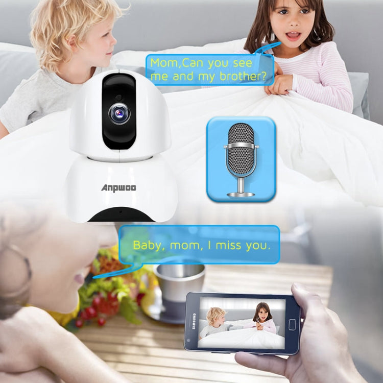 Anpwoo-YT003 2.0 Mega 3.6mm Lens Wide Angle 1080P Smart WIFI Monitor Camera , Support Night Vision & TF Card Expansion Storage, EU Plug, YT003 Anpwoo-YT003 2.0 Mega 3.6mm Lens Wide Angle 1080P Smart WIFI Monitor Camera , Support Night Vision & TF Card Expansion Storage, EU Plug, YT003